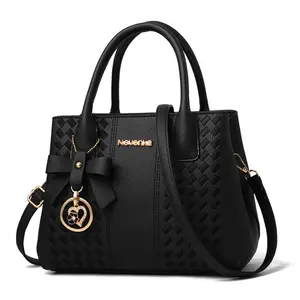 Women's PU Leather Tote Bag Top Handle Crossbody Bag Large Capacity for Commute Business Travel Daily Use Fashion Handbag Wallet Set