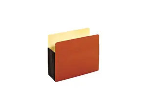 Globe-Weis 63274 Drop Front Expanding File Pocket, Top Tab, 5 1/4 Inch, Letter, Brown, 10/Box