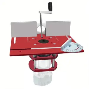 Router Lift Kit, Woodworking Tools, Power Tool, Aluminum Router Table Insert Plate with Miter Gauge Guide & Bracket for 65mm Diameter Motors