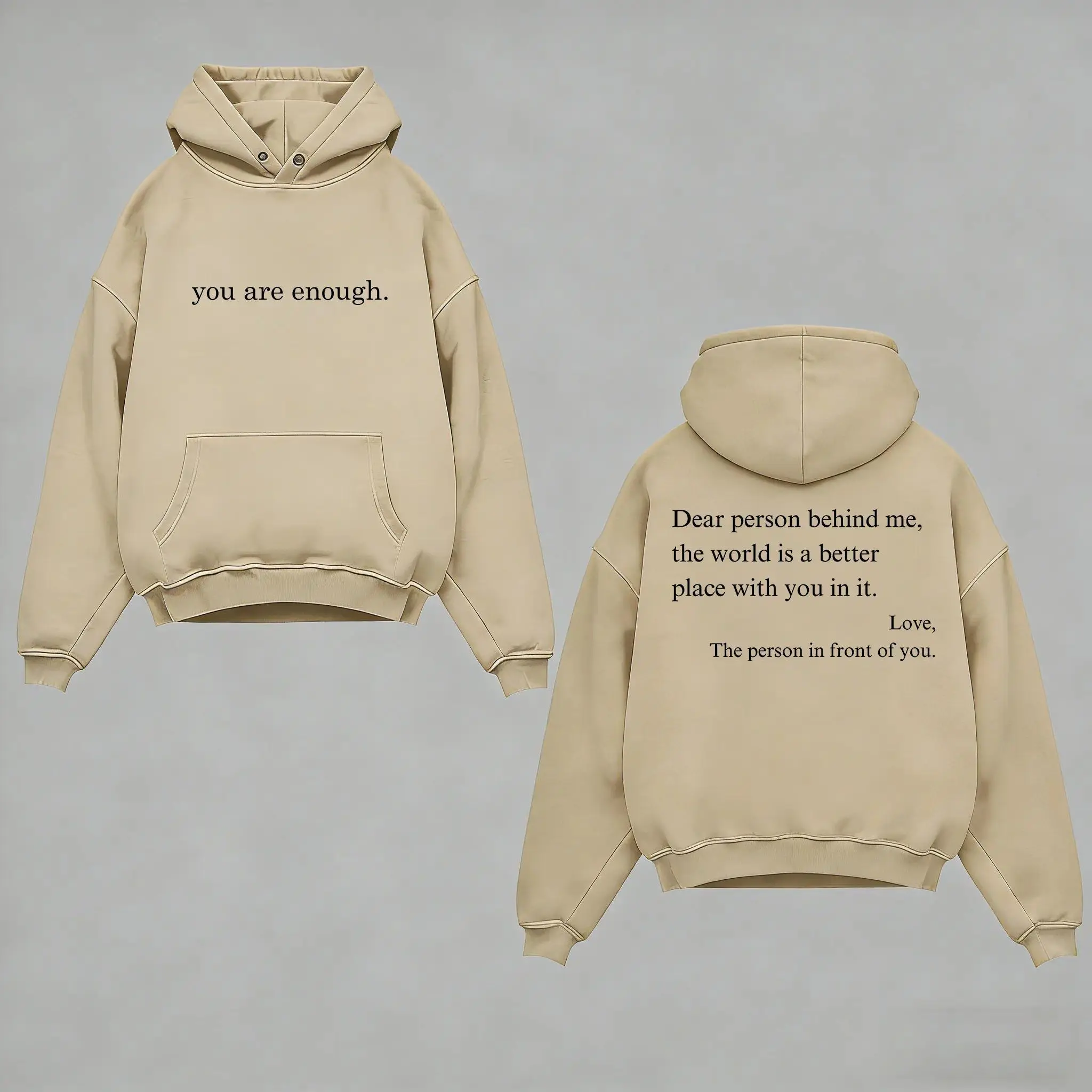 Men's Letter Print Pocket Drawstring Drop‑Shoulder Graphic Hoodie, Soft Long Sleeve Casual Pullover Tops, Lazy School Streetwear Outfit for Spring And Fall Daily Going‑Out Menswear