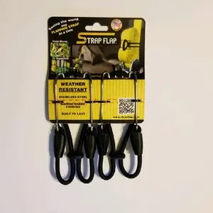 StrapFlap - Perfect solution for keeping your straps.cords and hoses tied and secure. Weather Resistant Stainless Steel Hook & Marine Grade Shock Cord for long life. Made in the USA