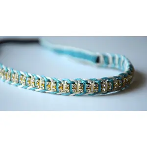 Elle: Ocean and Ivory Macrame Headband