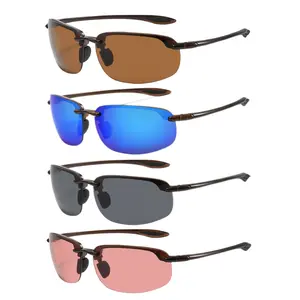 3-Pack Rimless Polarized Sunglasses for Men Women Ultralight Y2K Sport Cycling Fishing Driving UV400 Frameless Sun Glasses Set