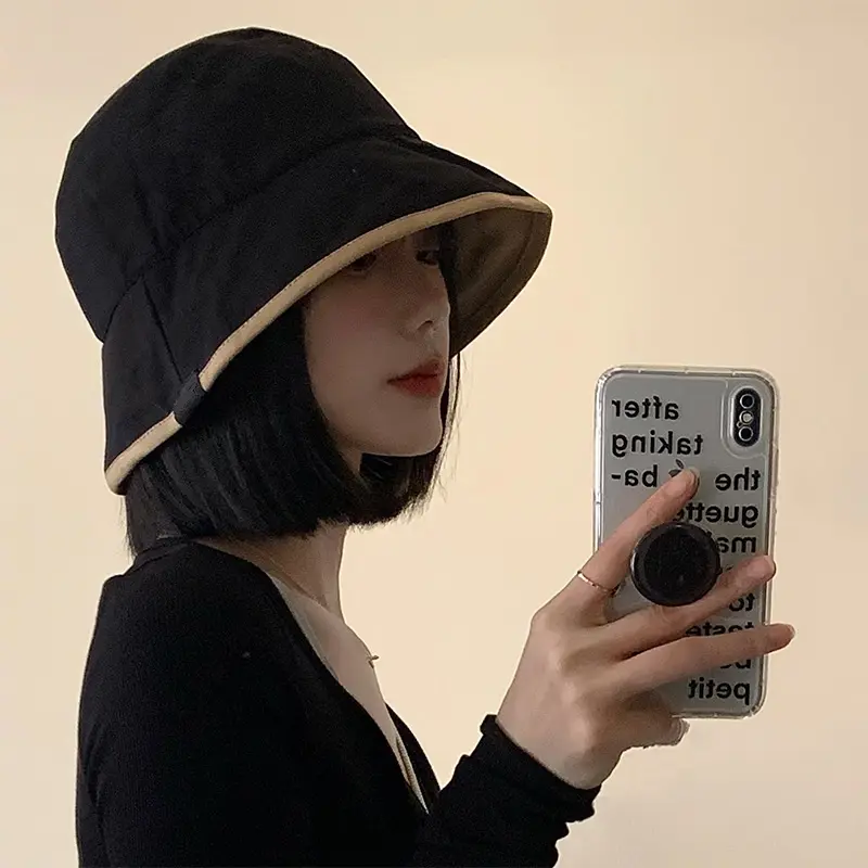 2026 Big Head Double-Sided Fisherman Hat, Unisex Bucket Hat, Suitable for Large Faces, Outdoor Travel, Sunscreen Sun Hat, Wide Brim Sun Protection Hat