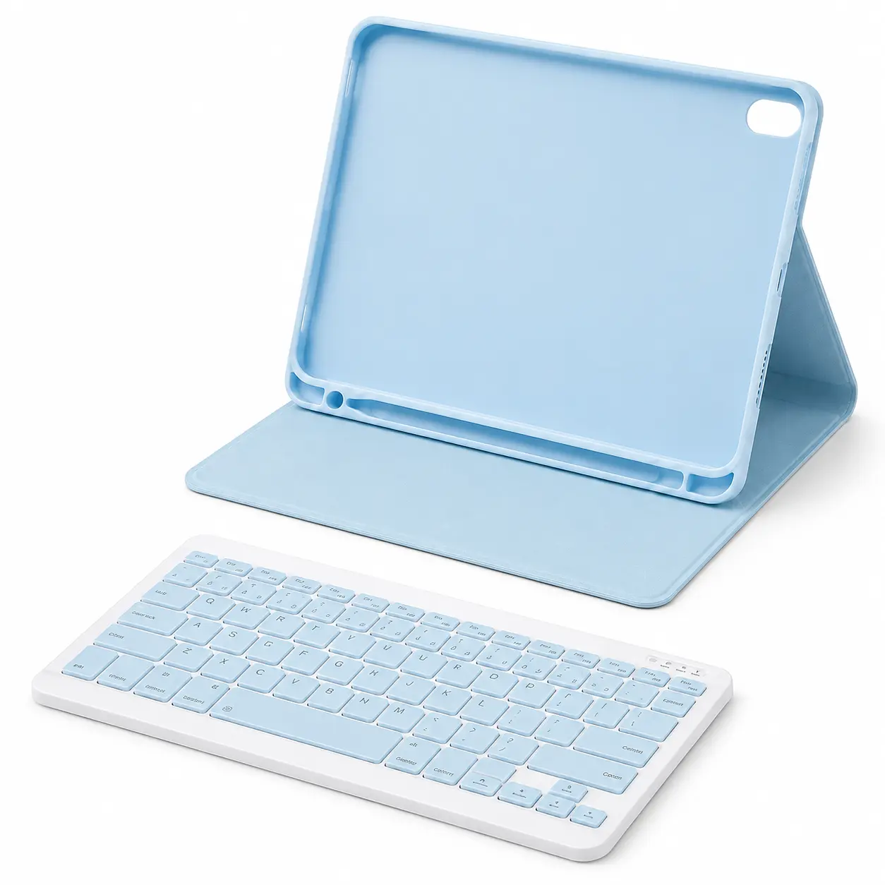 Death Note Themed Rechargeable Wireless Cover+Keyboard for iPad 11th Gen A16 (2025, 11in) & 10th Gen (2022, 10.9in) - Detachable, Square Keycaps, Pencil Holder, Protective iPad Covers, Tablet Accessories, Blue, Adjustable Adapter, Back to School Accessory