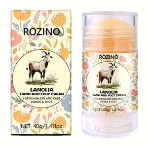 [10 PACK] ROZINO Lanolio Hand & Foot Cream Intense Moisture Repair for Dry Skin Daily Use 40g Rozino Moistening Smooth Care for Soft Supple Skin 10 PACK