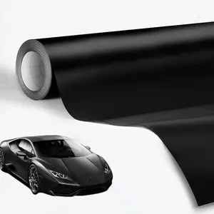 Matte Black Vinyl Wrap,  Wrap Vinyl Self Adhesive Film, Vinyl Wrap for  with Air Release Technology,  for  DIY Exterior Interior Protection (1ft x 5ft)