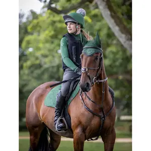 IT07600 LeMieux Suede Close Contact Square English Saddle Pad - Hunter Green