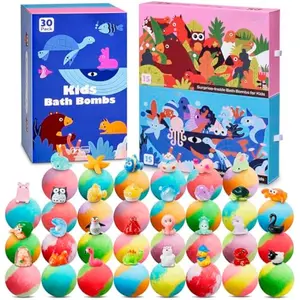 30 Kids Bath Bombs with Surprise Toys Inside 30 Animal Blind Box Bath Bomb Set Kids Love It