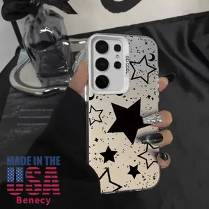 Stardust Pattern Phone Case Compatible with Galaxy S23  Ultra S24 Plus S25 S22+ Shockproof Drop Protection Durable PC Smartphone Cover Cellphone Protective