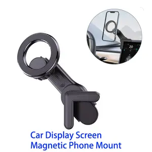 LensGuard Car Display Screen Magnetic Phone Holder Mount 360° Fully Adjustable View Customizable Viewing Angle for iPhone Samsung Galaxy Google