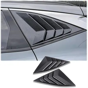 2pcs Rear Side Window Louvers Air Vent Scoop Shades Cover Blinds Trim For Hyundai Tucson 2022 2023 2024 2025 - Abs Carbon Fiber Sport Interior Accessories(not Fit Nline)