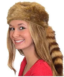 Coonskin Cap - Blonde - Faux Fur - Trapper - Costume Accessory - One Size