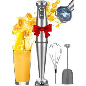 Immersion Blender, 1000W Anti-scratch 3-in-1 Hand Blender, Upgraded 12 Speed Stainless Steel  Stick Blenders with Turbo Mode, Whisk and Milk Frother, Non-BPA