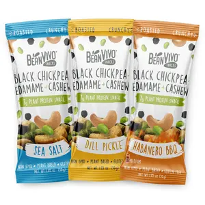 BeanVIVO Snack Mix Variety Pack – Plant-Based, Protein-Packed Snacks Fiber Organic Flavor Nut