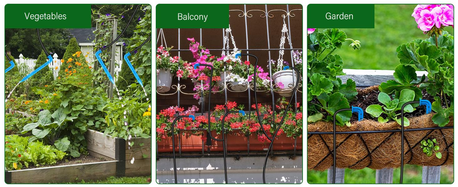 2026 Solar DIY Irrigation System Kit, 300 Watering Programs Automatic Drip Irrigation with 10M Hose & 10 Drip Tips for Indoor Outdoor Garden