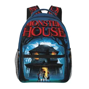 Large capacity Monster house Travel Backpack Sturdy Laptop Monster house stuff Carry On Backpacks Monster house movie Anime Backpack Cute Cartoon Funny Casual Daypack | Business Work Bag for Back to School, anniversary and holiday gift