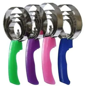 Metal Spring Curry Comb With Glitter Handle