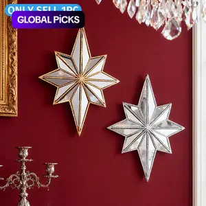 Creative Resin Mirror Wall Hanging Ornament, Hanging Star Ornament, Portable Home Decor, Religious Decoration, Wedding Party Gift, Photography Prop #GLOBAL PICKS