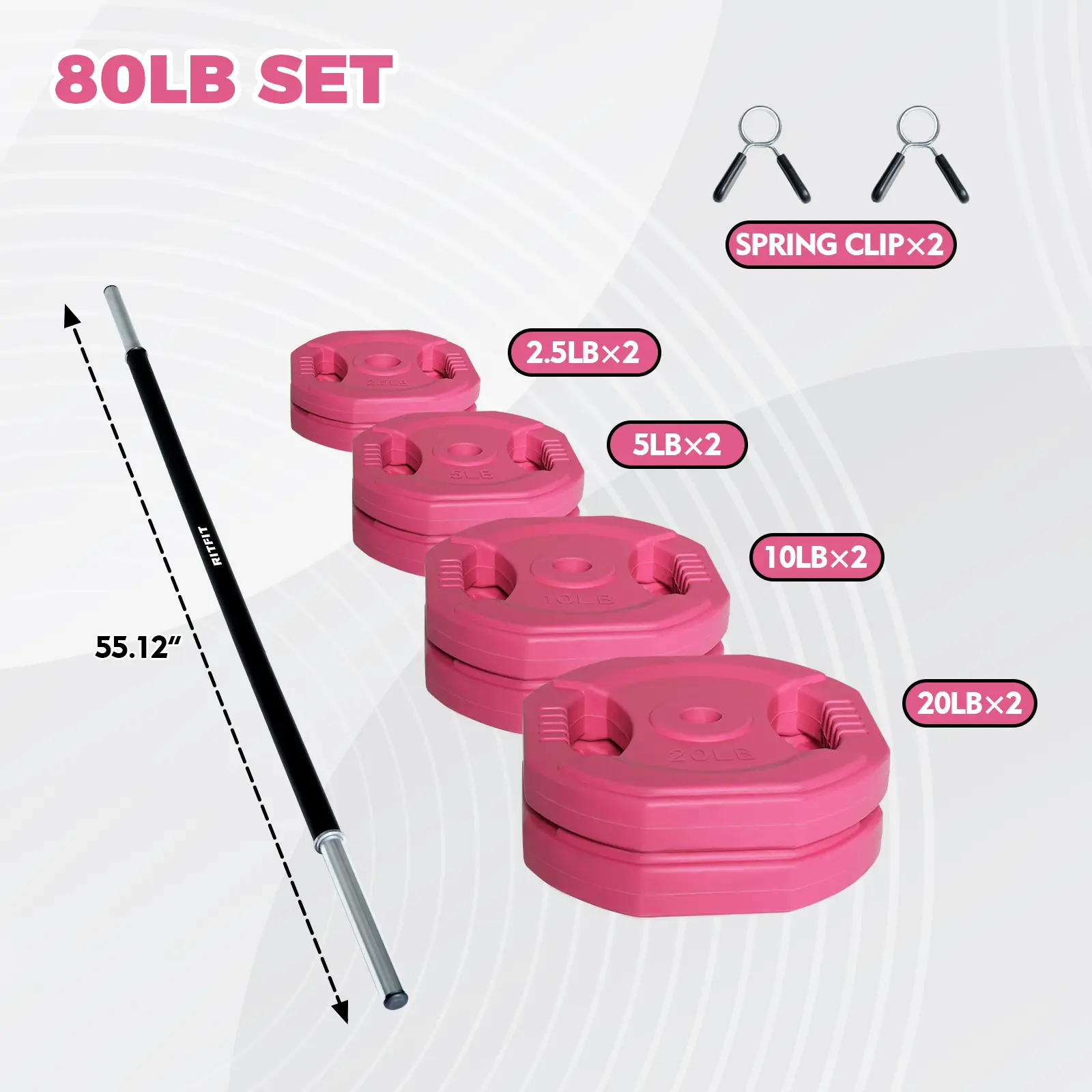 Pink 80LB Set