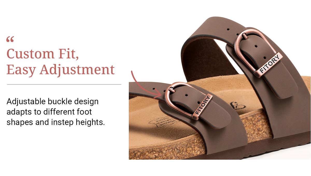 FITORY Balance II | Women's Shoes with Natural Soft Cork Footbed and Leather, Fashion&Comfort Women Sandals for Summer