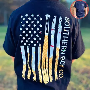 Baseball Ice Cream Bat Flag Men's Youth and Adult T-shirt, baseball shirt, toddler clothes, Baseball Stuff For Youth, country boy clothing, Game day outfit, Trending tee, Youth Clothing, family shirt, summer outfit, birthday gift