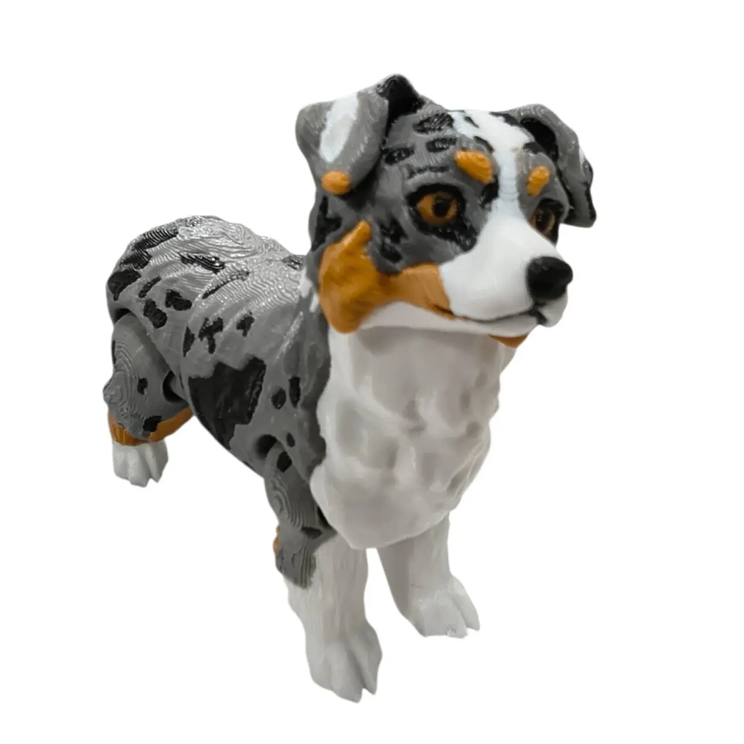 Australian Shepherd Cattle Dog 3D Printed Articulating Figurine