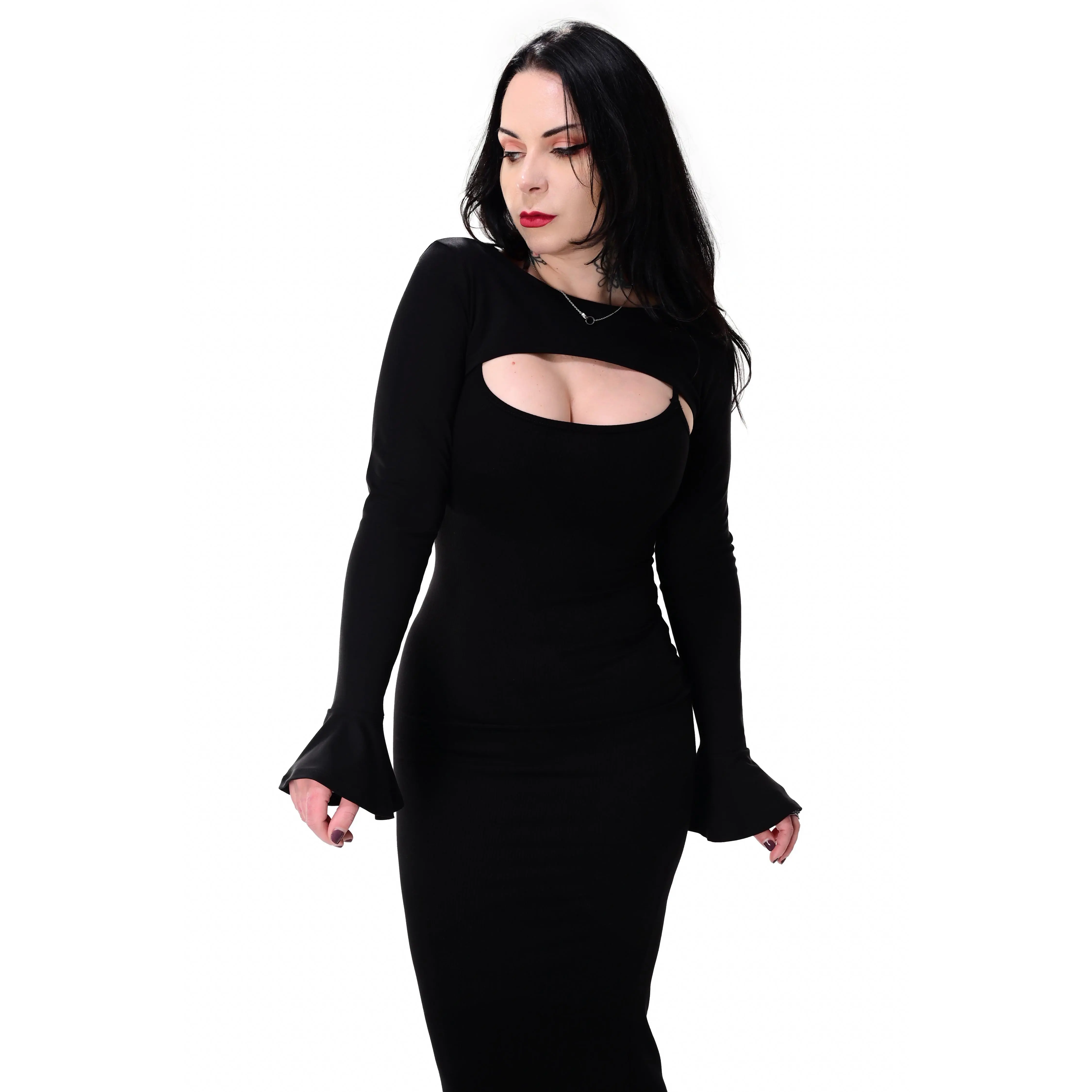 Mini Bell Sleeve Pull Over Black Bolero