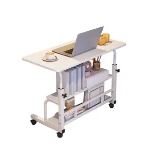 【Christmas Gift】315in Mobile Standing Desk Adjustable Height Portable Rolling Desk Small Computer Desk Mobile Stand Up Desk with Wheels(B) Home Office Workstation