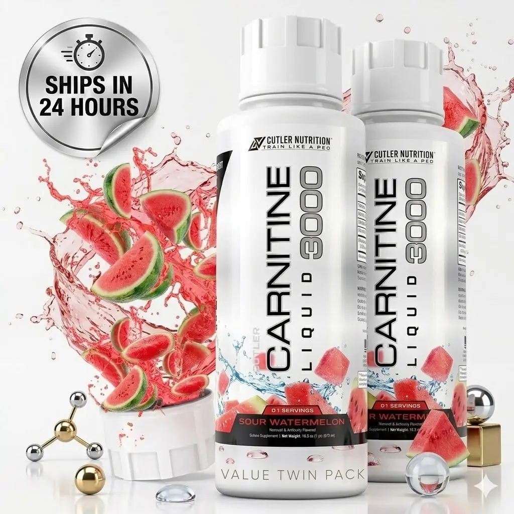 Cutler Nutrition Liquid Carnitine 3000 Value Twin Pack | Gym & Workout | Ships in 24 Hours