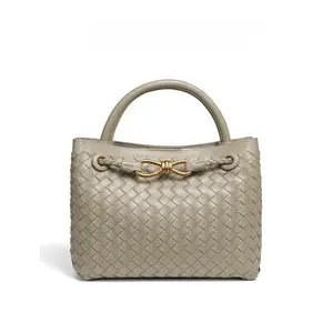 M6197  Women's Retro Hand-woven Handbag 2026 New Simple and Versatile Shoulder Messenger Tote Bag