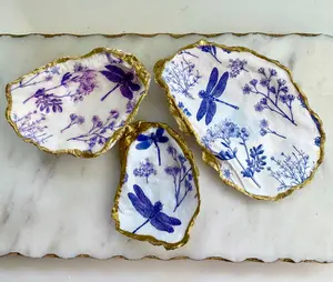Dragonfly Oyster Shell Ring Dish