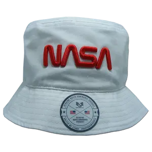 212 MAIN Cotton NASA Embroidered Relaxed Bucket Hat for Dogs, Small/Medium, White (NAS12-WO-WHT-06)