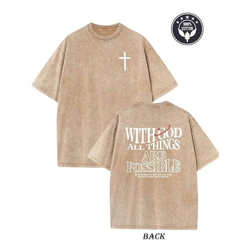 Washed T-shirt-Apricot