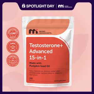 Micro Ingredients Testosterone+ Advanced for Men & Women, 240 Softgels | 15-in-1 Complex with Tongkat Ali, Horny Goat Weed, Shilajit, Maca & Saw Palmetto | Non-GMO Micro Ingredients Testosterone+ Advanced for Men & Women, 240 Softgels | 15-in-1 Complex with Tongkat Ali, Horny Goat Weed, Shilajit, Maca & Saw Palmetto | Non-GMO