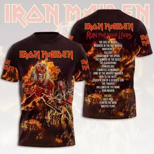 Iron 1Maiden 3D Apparel 2026 Tour Shirt Unisex, Unisex Streetwear Tee AOP All Over Print 3D Shirts for Men for Women