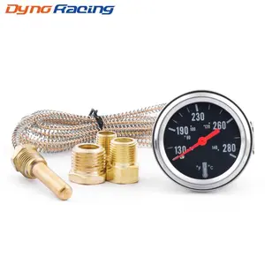 2 Inch 52MM Mechanical Water Temp Gauge, Car Water Temperature Gauge with Sensor, Car Interior Accessories for NPT 1/2, NPT 1/4, NPT 3/8