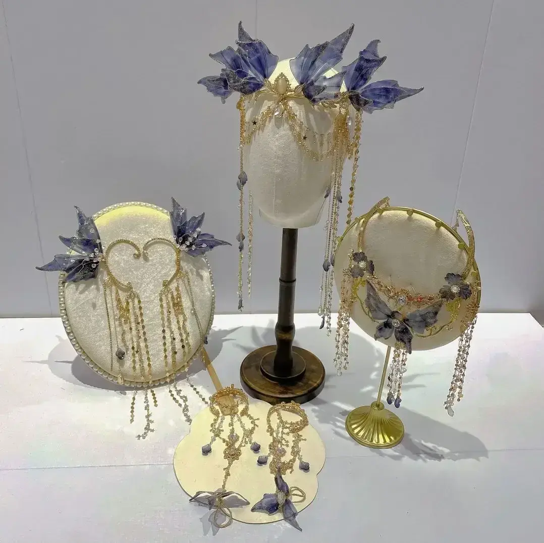 2026 Fairy Mermaid Hair Crown Handmade Hair Accessories Ancient Style Flow Princess Jewelry Set