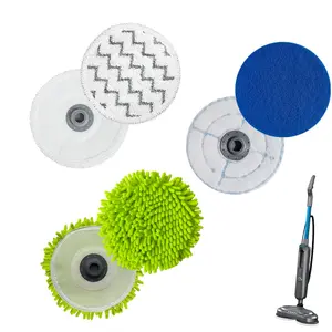 6-Pack 3897a/3712 Rotating Steam Mop Pads, Replaceable & Washable Refills for Bissell Spinwave Smart Steam Scrubbers, Ideal for Hard Floors