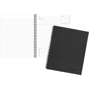 Cambridge Notebook, Business Notebook, 81/4" x 11", 80 Sheets, Ruled, Meeting Notes, Flexible Cover, Wirebound, Gray (06132)