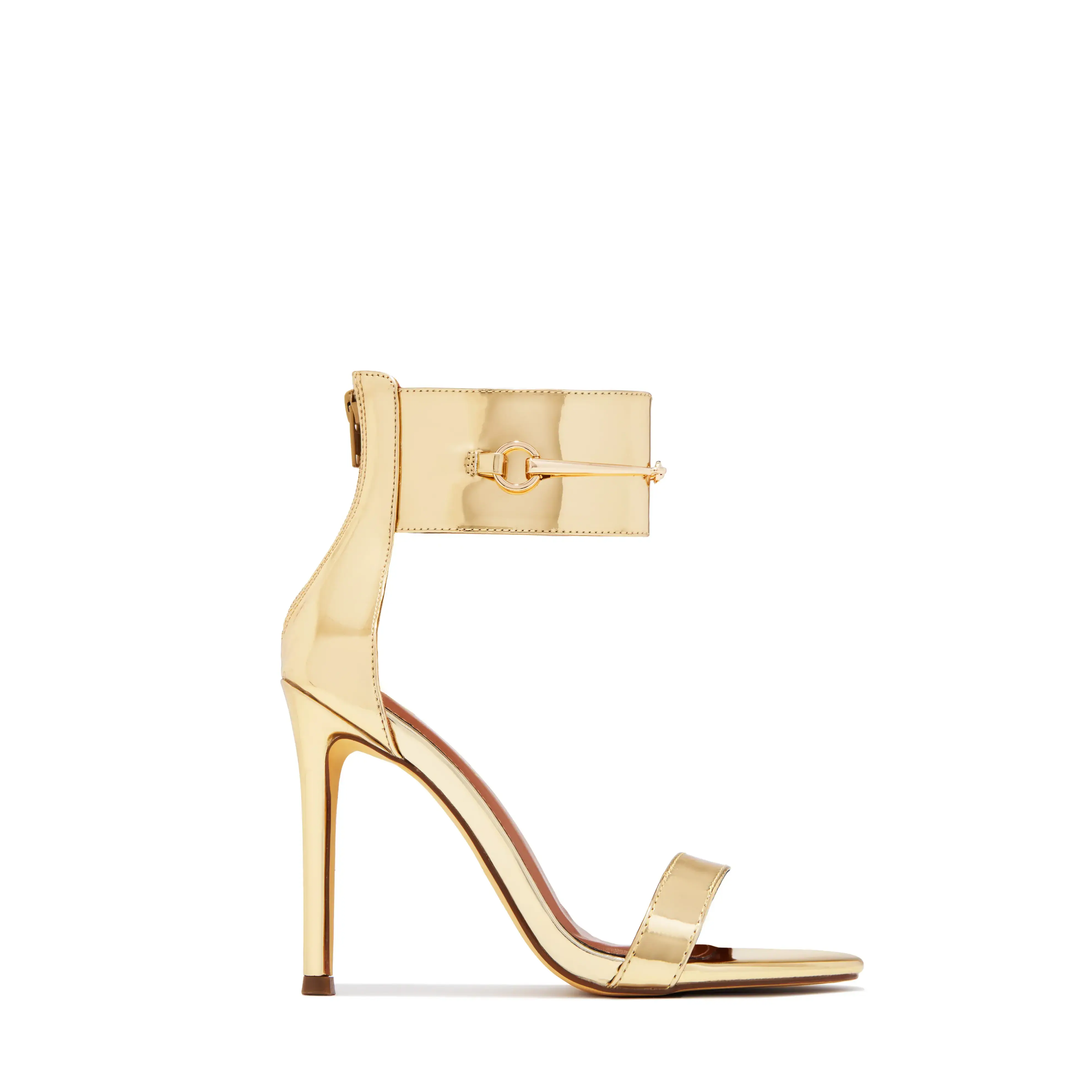 Monaco Metallic Cuff Heels - Gold