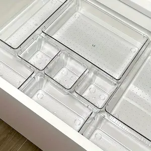 7 Piece Transparent Acrylic Organizer Set, Tea Bag Holder, Makeup Storage Box, DIY Jewelry Container, Cosmetic Organizer Tool, Acrylic Storage Containers