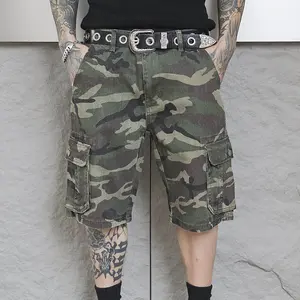 Men's Summer Outdoor Casual Camo Cargo Shorts with Multiple Side Pockets - Regular Fit Lightweight Breathable Fabric for Hiking, Camping & Urban Adventures, Hiking Clothes, Hiking Apparel, Relaxed Fit, Durable Construction, Adventure Seekers