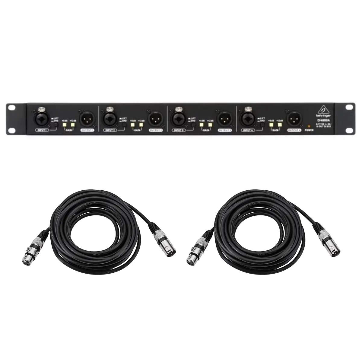 Behringer ULTRA-DI PRO DI4800A 4-Ch Active DI-Box Audio Gear, Included 2x XLR Cables
