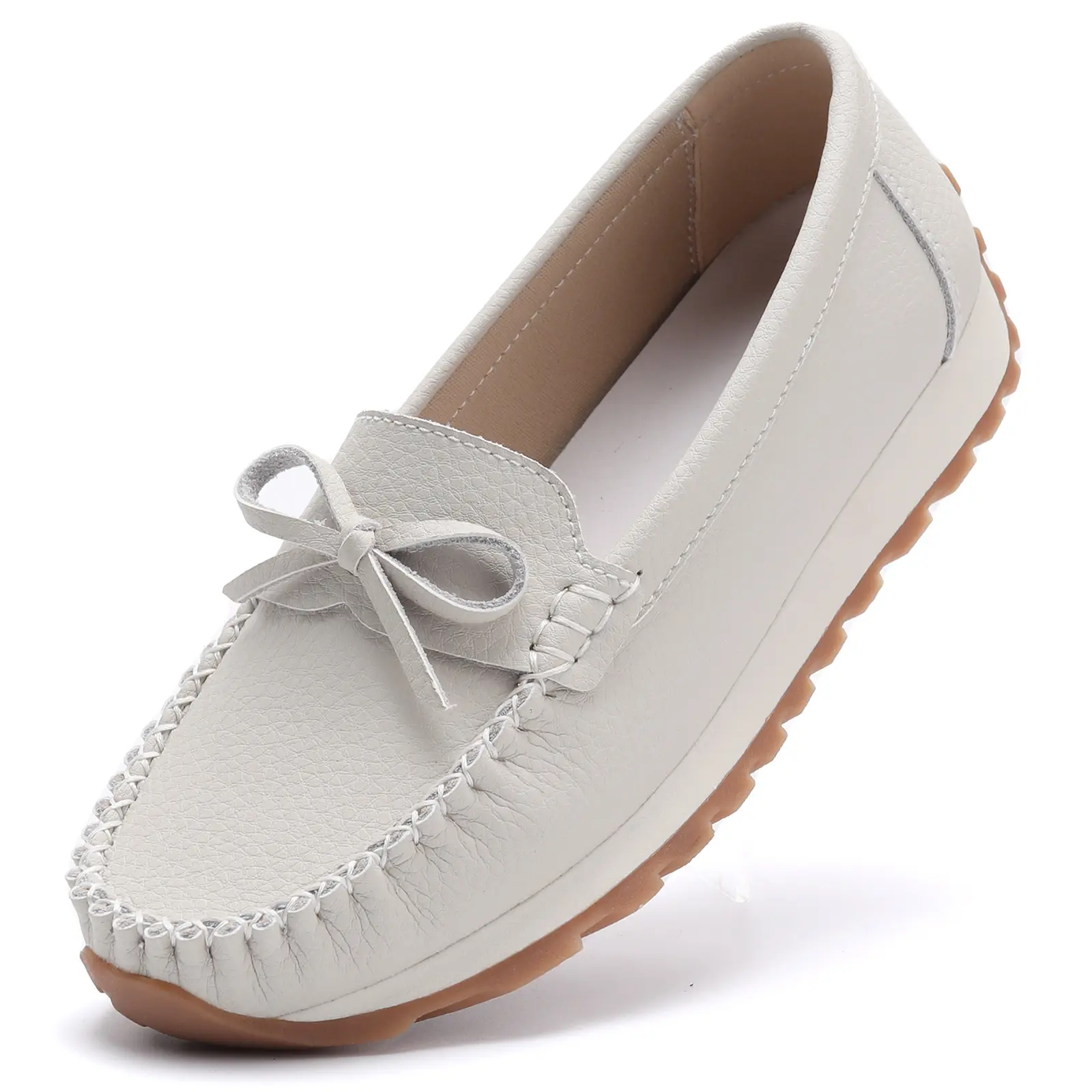 Hikwuz Women's 2026 New Vintage Casual Split-Toe Loafers, Slip-On Bow-Decorated Low Top Shoes, Modest Antimicrobial Breathable Comfortable Walking Shoes, Designer Gift for Casual Wear