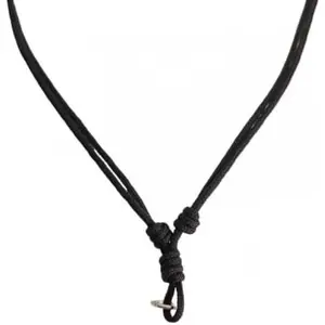 10 counts Thick 1.5 MM. Black Umbrella Cord Rope craft Adjustable Necklaces With metal Loop Amulet Boho Fashion Accessory For Unisex, Gift Size 16-30 Inches