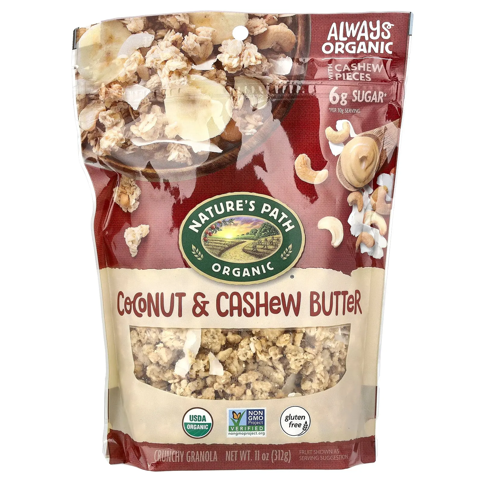 Nature's Path Crunchy Granola, Coconut & Cashew Butter, 11 oz (312 g) Nature's Path Crunchy Granola, Coconut & Cashew Butter, 11 oz (312 g)