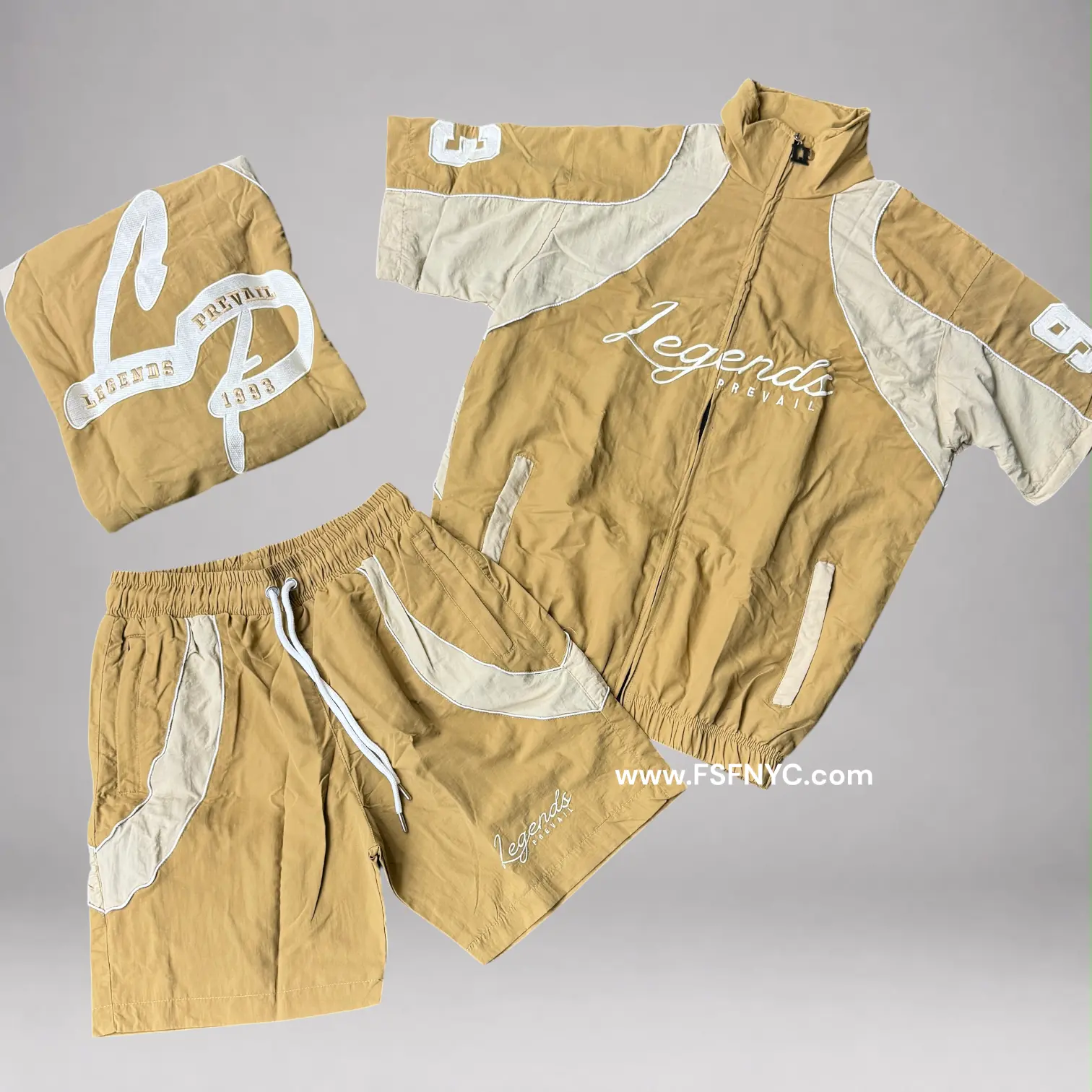 Prevail - LP Windbreaker Set - Tan / Cream