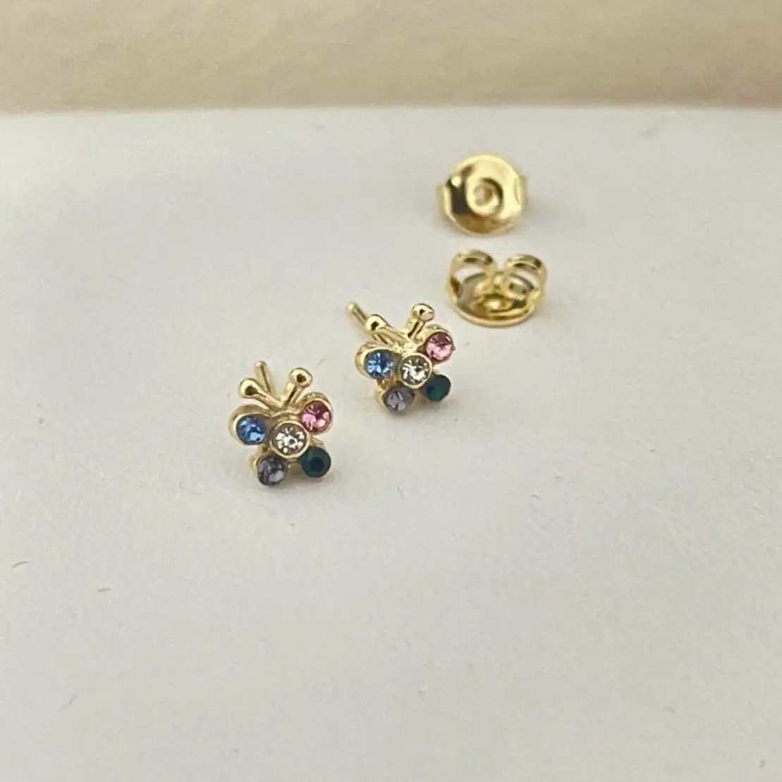 18k Gold Plated Stud Earrings, Fashion Costume Earrings Jewelry