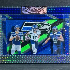 Seattle Seahawks Trio Custom 3D Football Card Art, Handmade Fan Gift Display